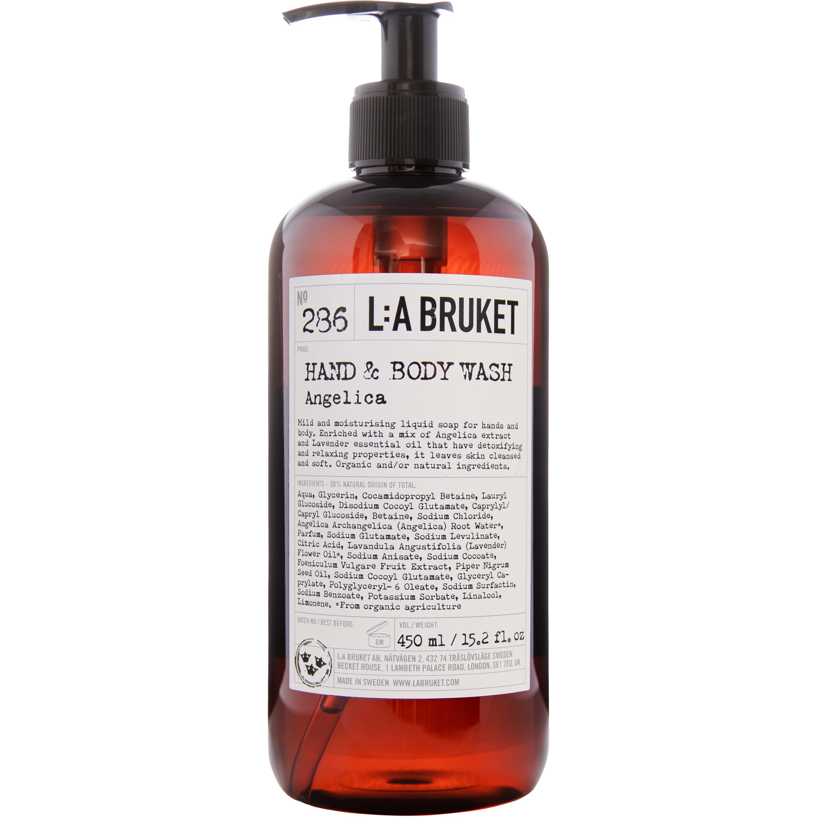 L:A Bruket 286 Hand & Body Wash Angelica CosN 450 ml