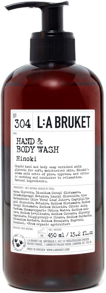 La Bruket 304 Hinoki Hand and Body Wash 450 ml