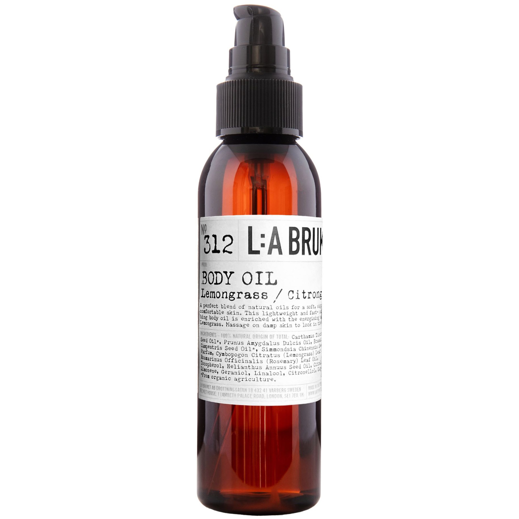 L:a Bruket Body Oil 312 Lemongrass 120 ml billede