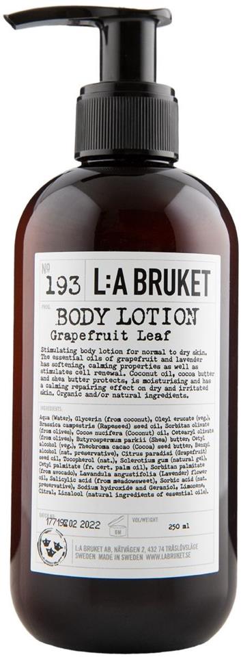 L:A Bruket Bodylotion Grapefruit Leaf 250 ml