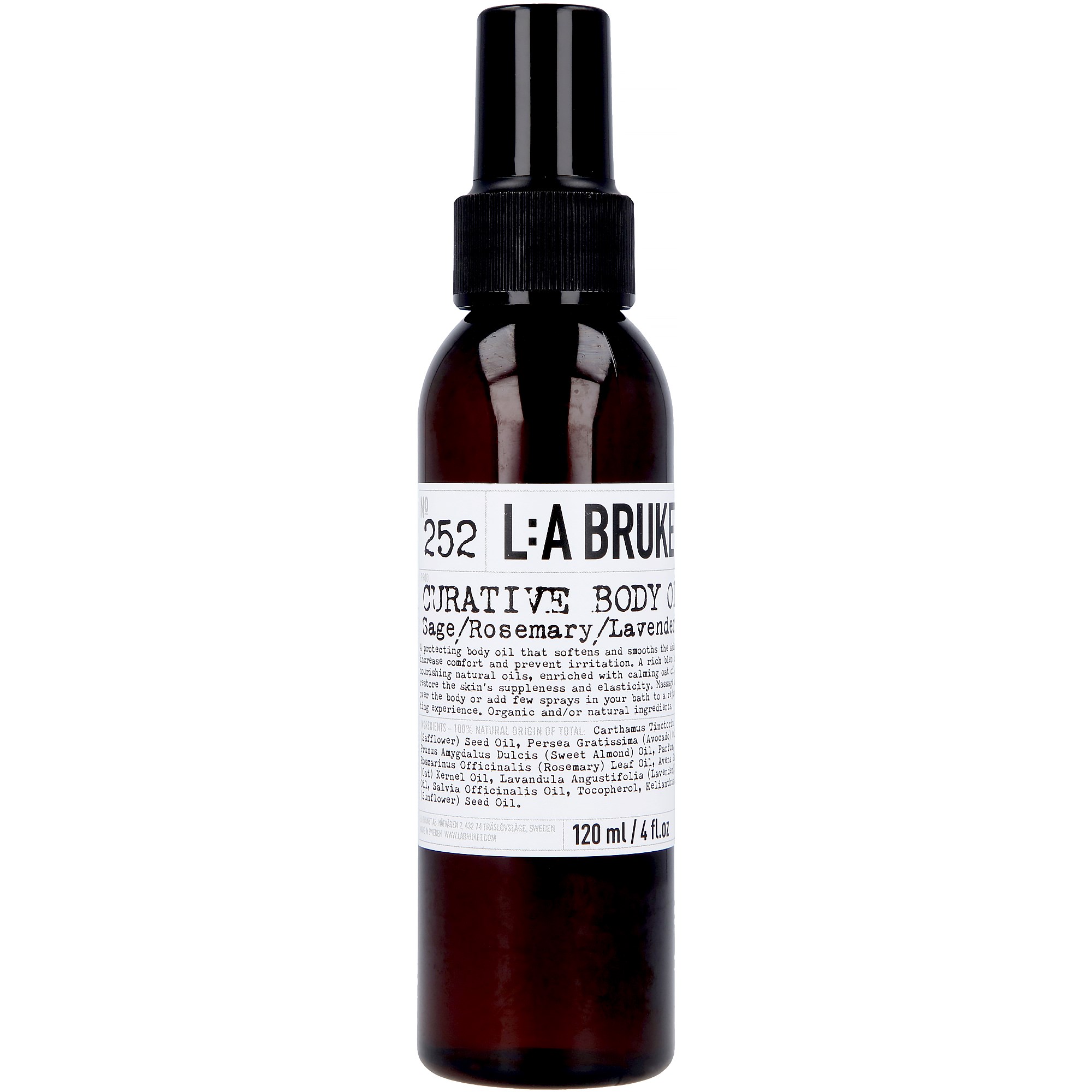 L:A Bruket Curative Body Oil Sage/Rosemary/Lavender 120 ml