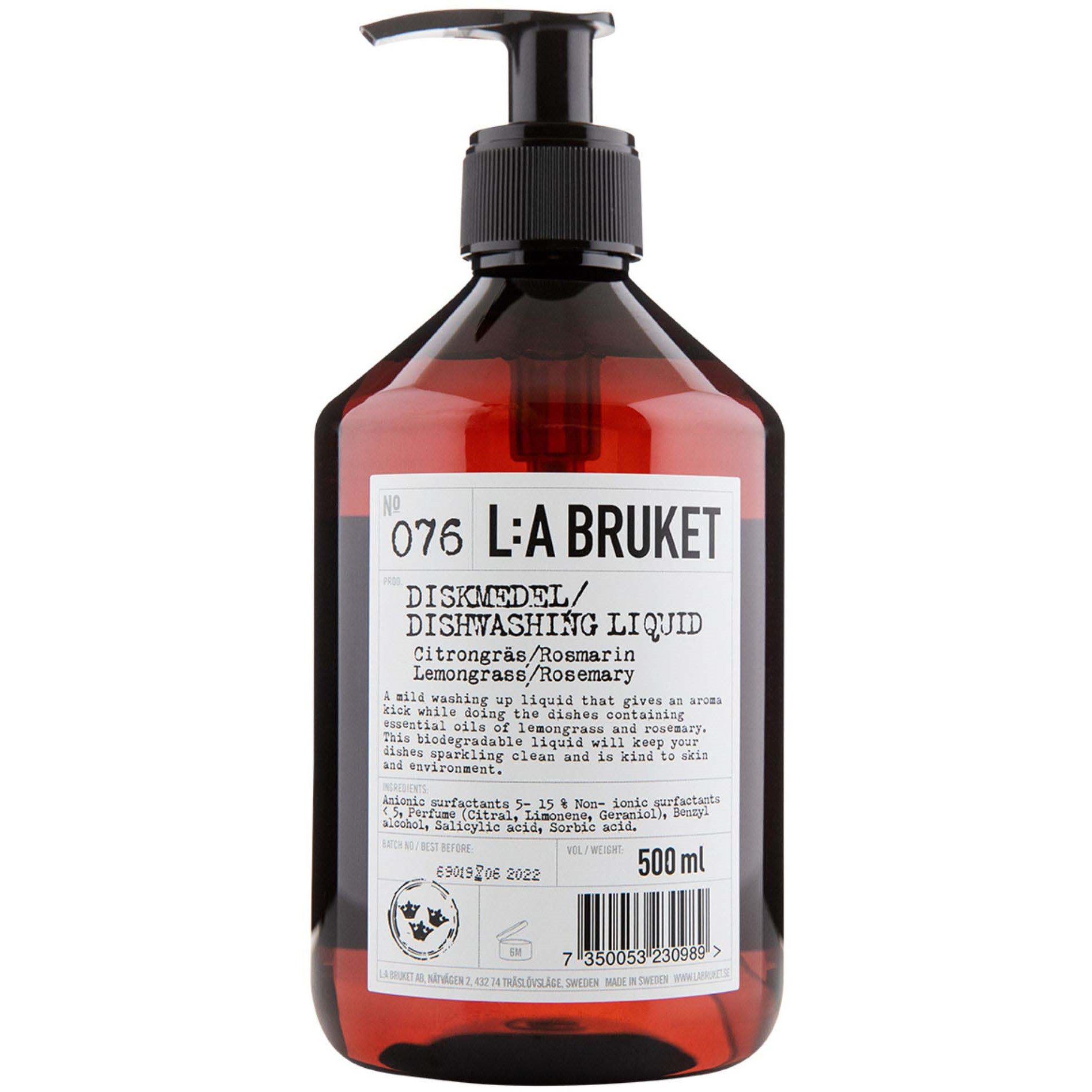 L:a Bruket Dishwashing Soap Lemongrass/Rosemary 500 ml billede