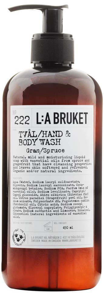 L:A Bruket Hand- & Body Wash Spruce 450 ml                                            