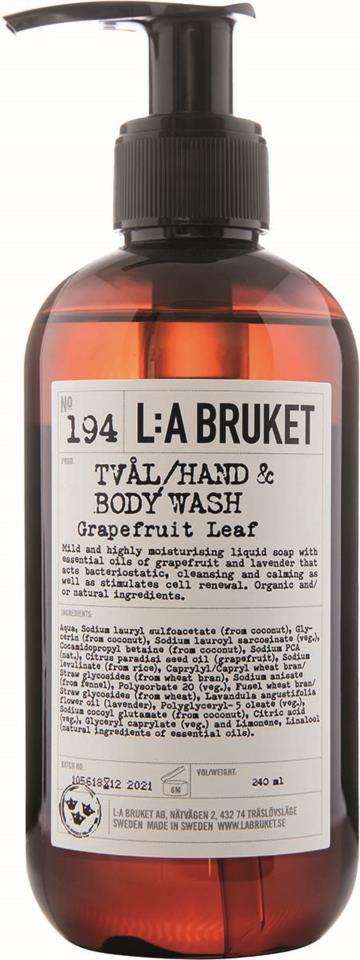 L:A Bruket Body Wash Grapefruit Leaf 240 ml