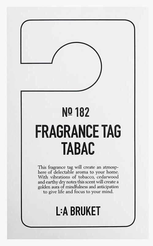 L:A Bruket Fragrance tag Tabac 