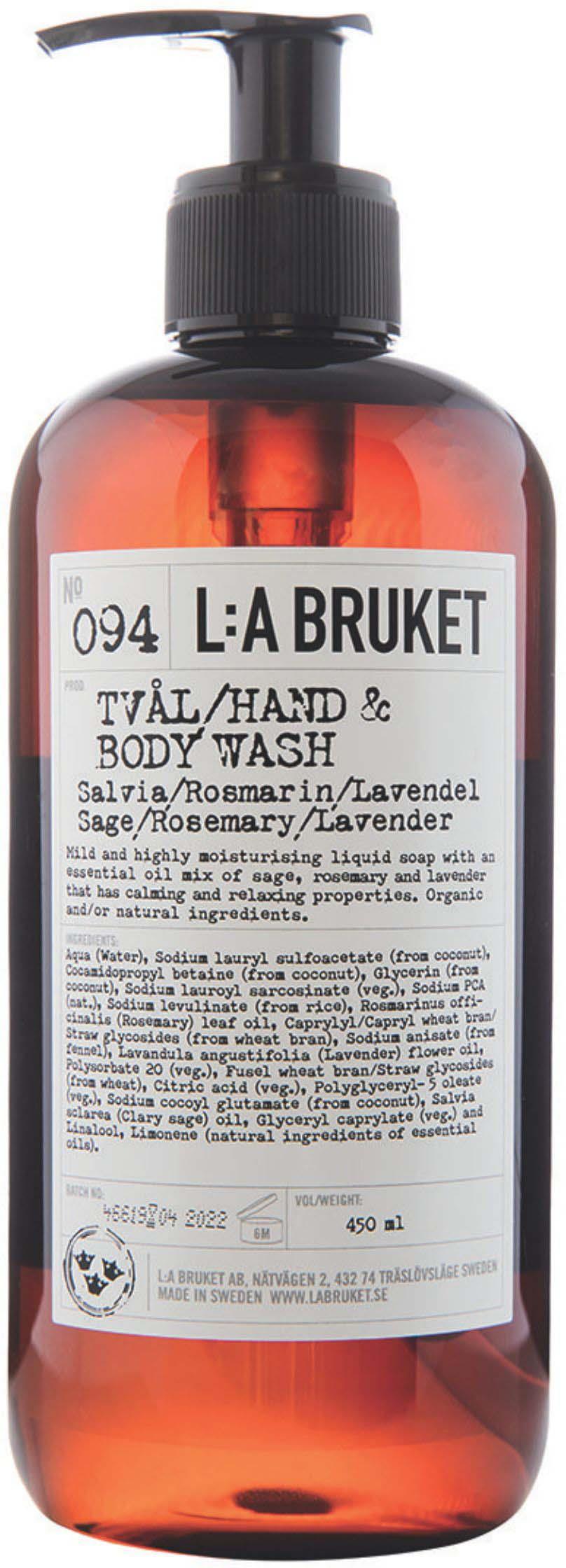 L:a Bruket Hand & Body Wash 094 Sage/Rosemary/Lavender 450 ml