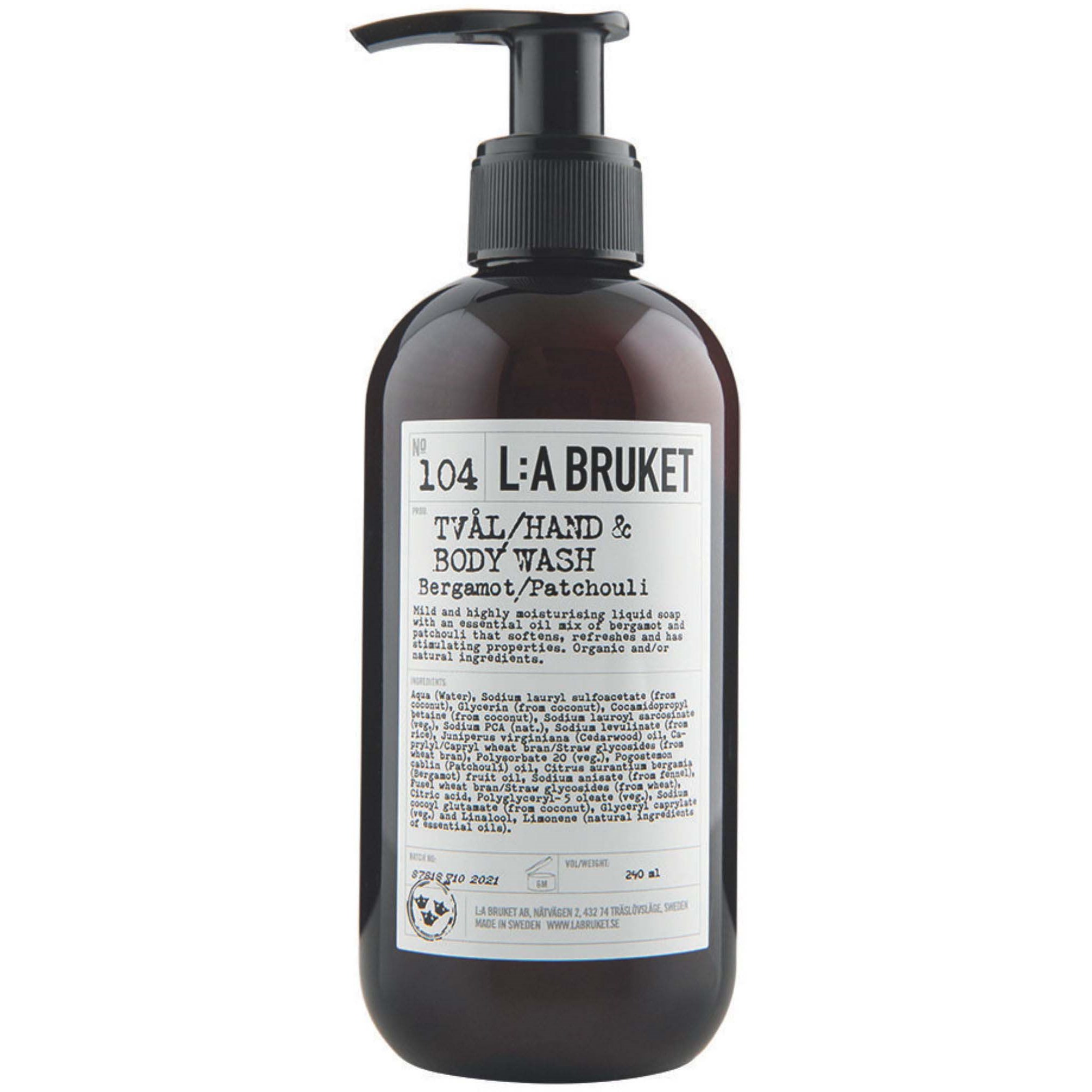 L:a Bruket Hand & Body Wash 104 Bergamot/Patchouli 240 ml billede