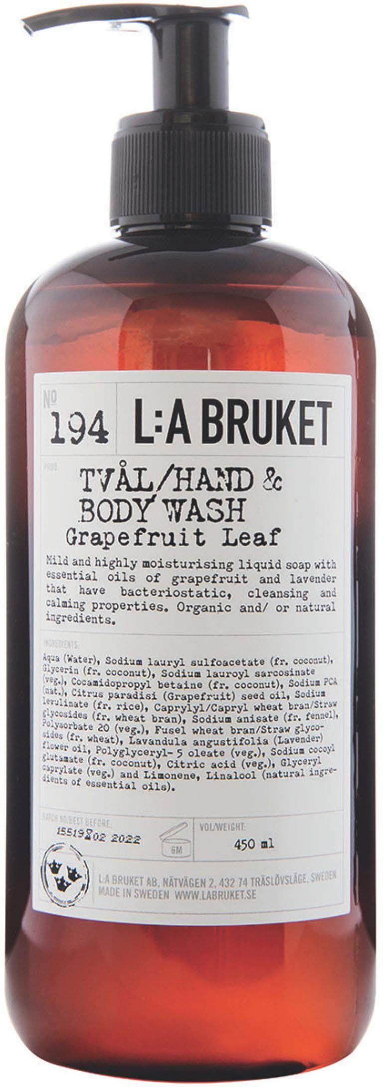 L:a Bruket Hand & Body Wash 194 Grapefruit Leaf 450 ml