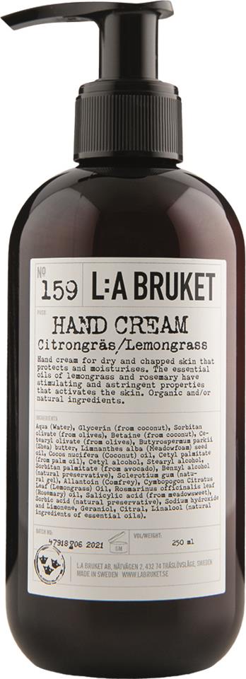 L:A Bruket Handcrème Citrongräs 250ml 