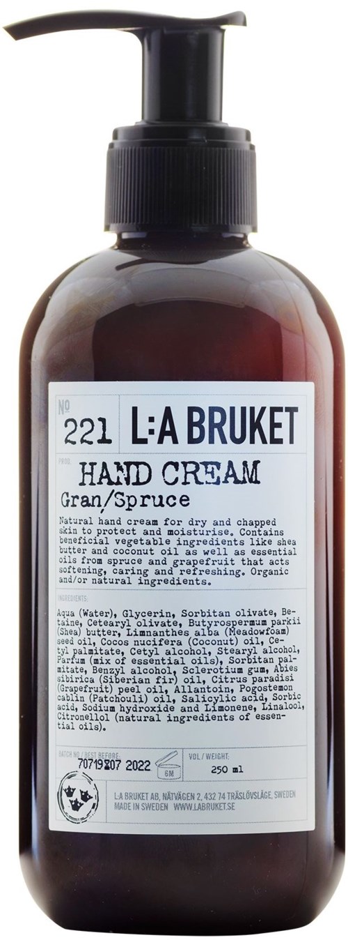 LA Bruket Hand Cream Spruce 250 ml