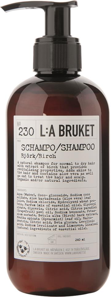 L:A Bruket Shampoo Birch 240 ml                                                              
