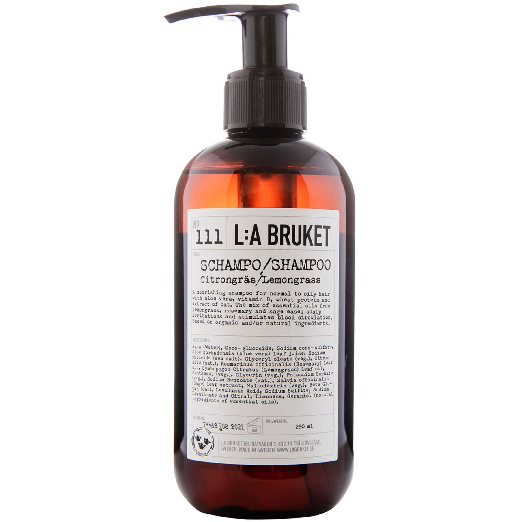 L:a Bruket 111 Shampoo Lemongrass 240 ml billede