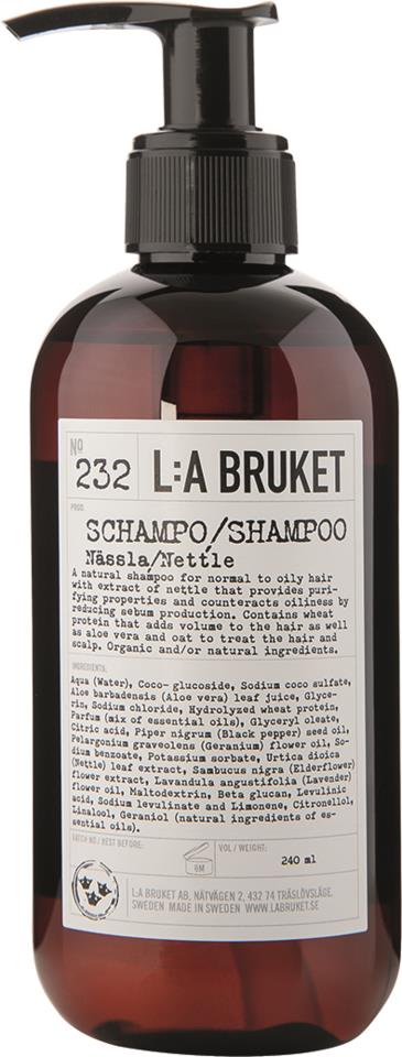L:A Bruket Shampoo Brændenælde 240 ml                                                            