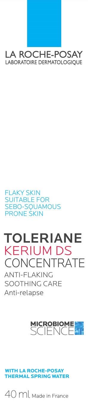 En hudvårdsproduktetikett för Tolerance Serum D, nämner att den är för känslig, benägen hud, med helande och lugnande ingredienser.