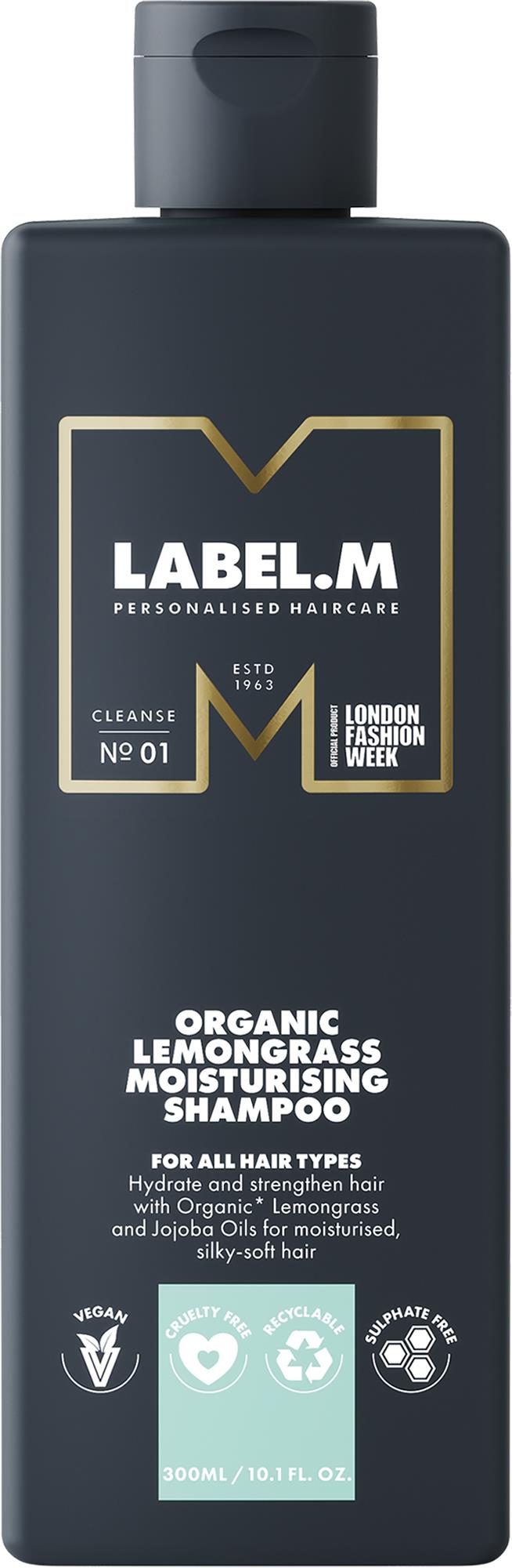 label.m Organic Lemongrass Moisturising Shampoo 300 ml