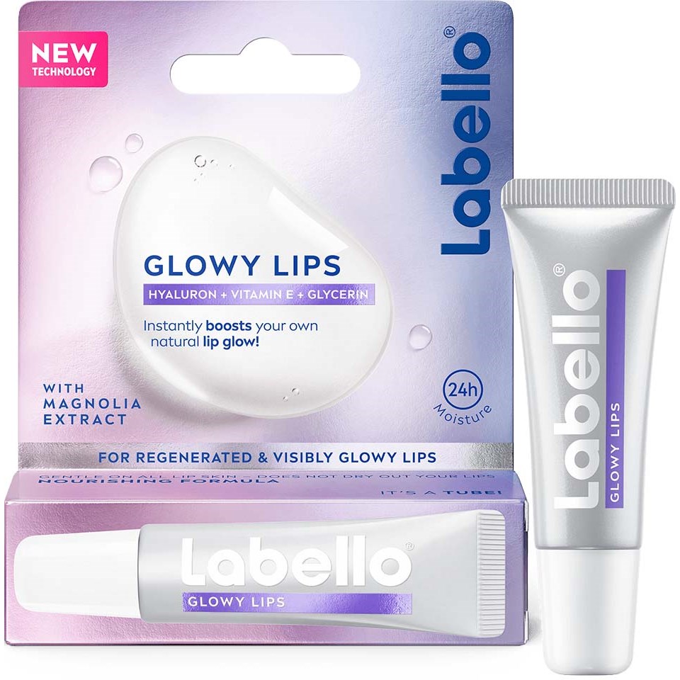 Labello Glowy Lips Clear 10 ml billede