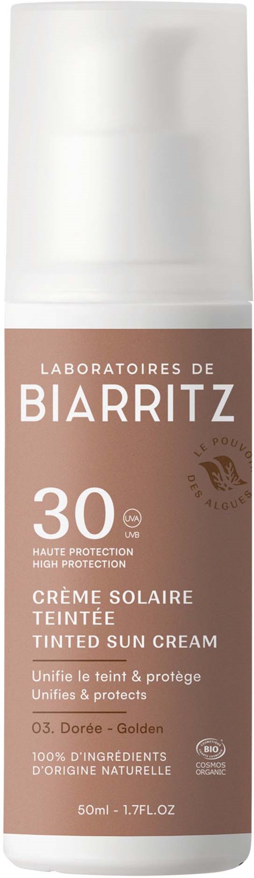 Laboratoires de Biarritz DERMO Suncare Tinted Face Sunscreen SPF30 Golden 30 ml