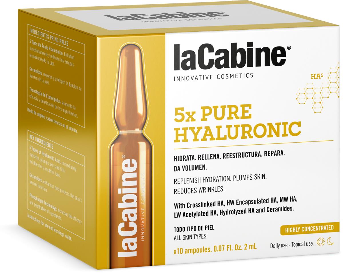 laCabine 5x Pure Hyaluronic Face Ampoule 10 ml