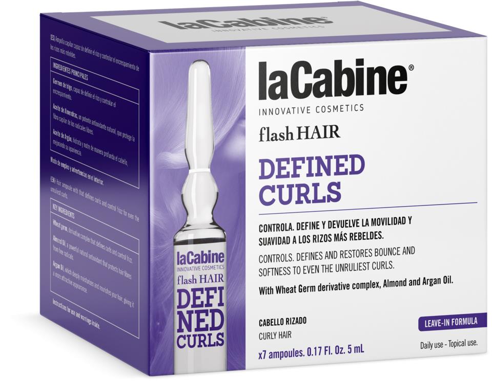 laCabine Flash Hair Defined Curls Ampoule 7 x 5 ml