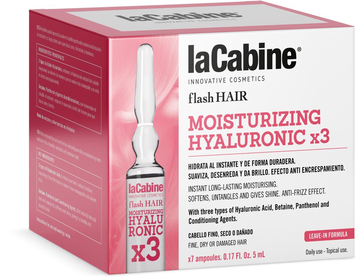 laCabine Flash Hair Moisturizing Hyaluronic x3 Ampoule 7 x 5 7 ml