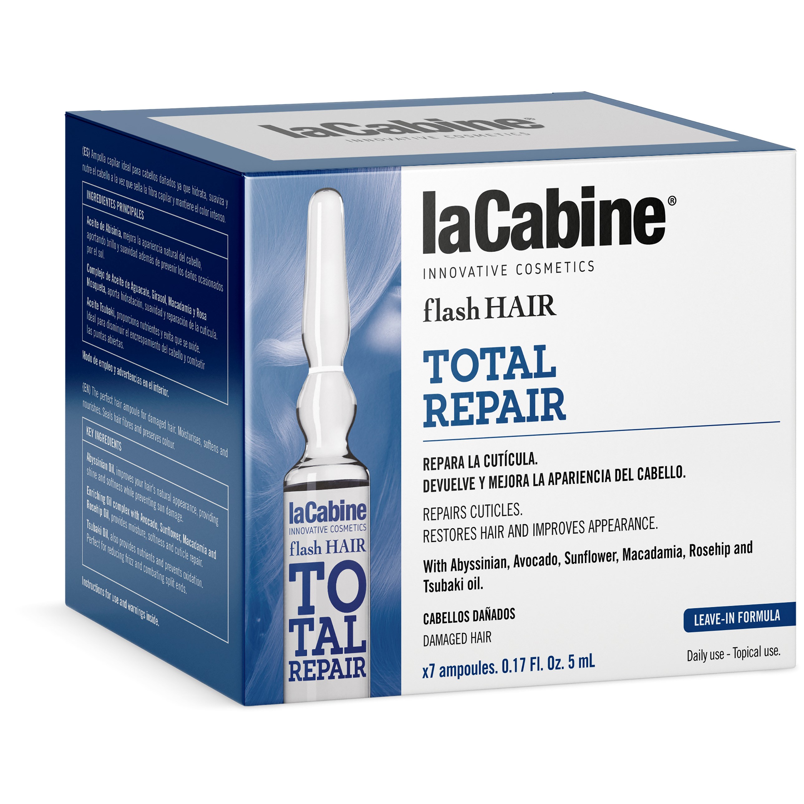Bilde av Lacabine Flash Hair Total Repair Ampoule 7 X 5 Ml
