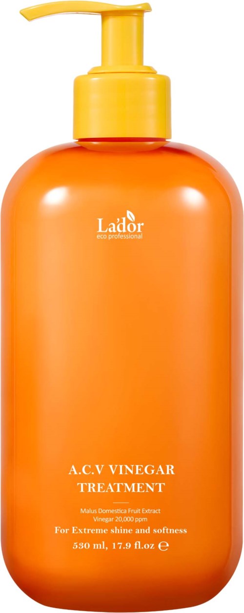 Oranssi pullo pumpulla, Lador A.C.V Viinietikkahoito hiustenhoitoon.
