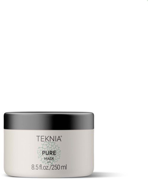 En burk av TEKNIA PURE mask, 8,5 uns, på en vit bakgrund.