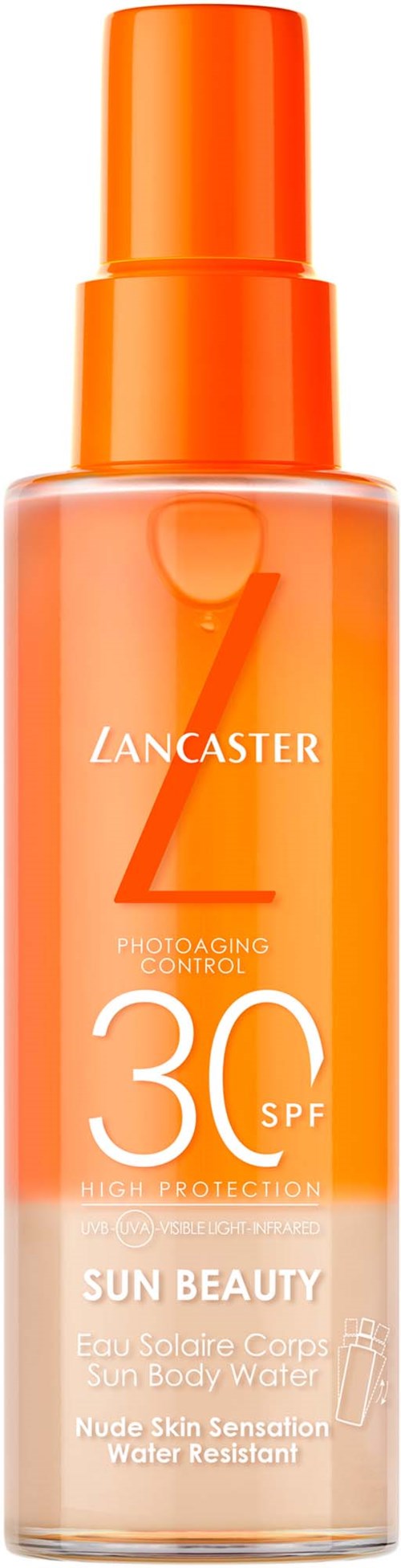 Ein ZANCASTER Sonnenschutzspray mit SPF 30 für Schutz und Hautpflege.
