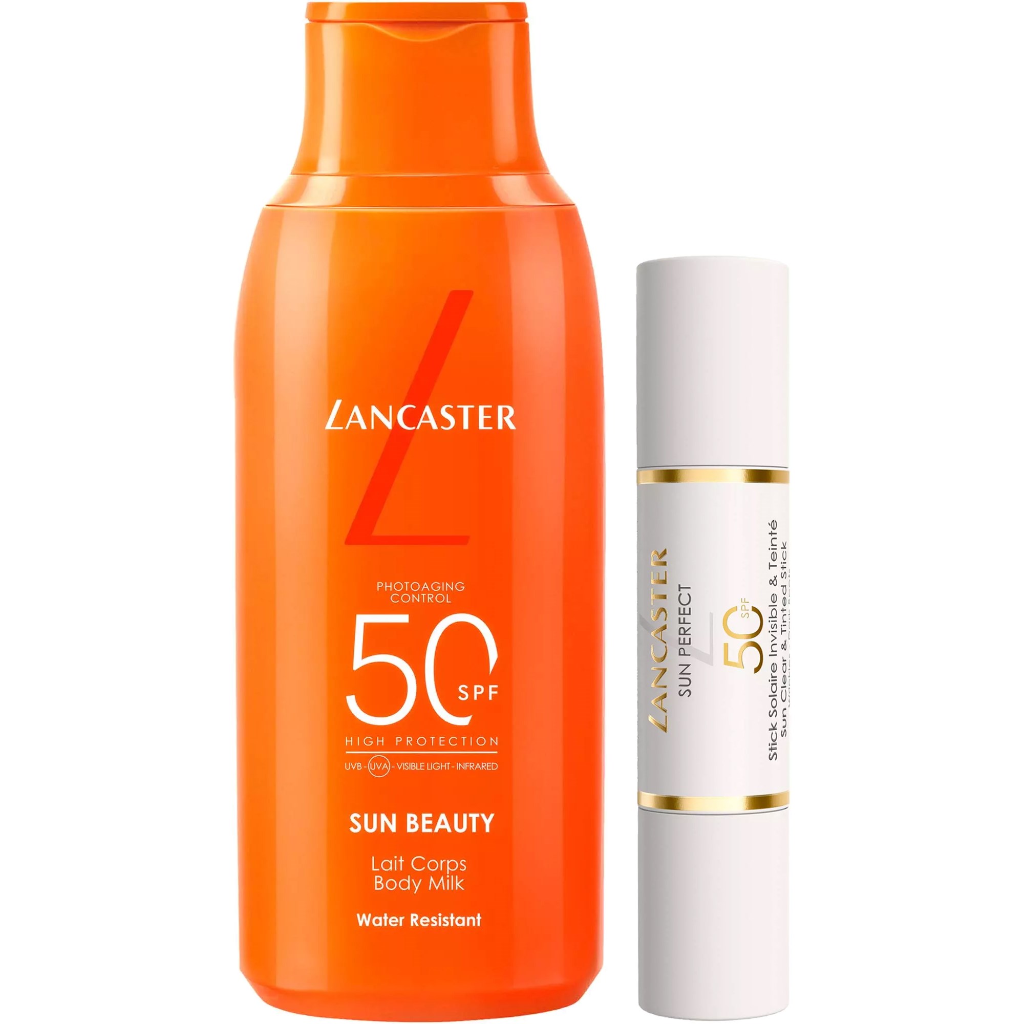 Lancaster Sun Perfect Beauty SPF50 Bundle Body Milk 175 ml & Clear & T