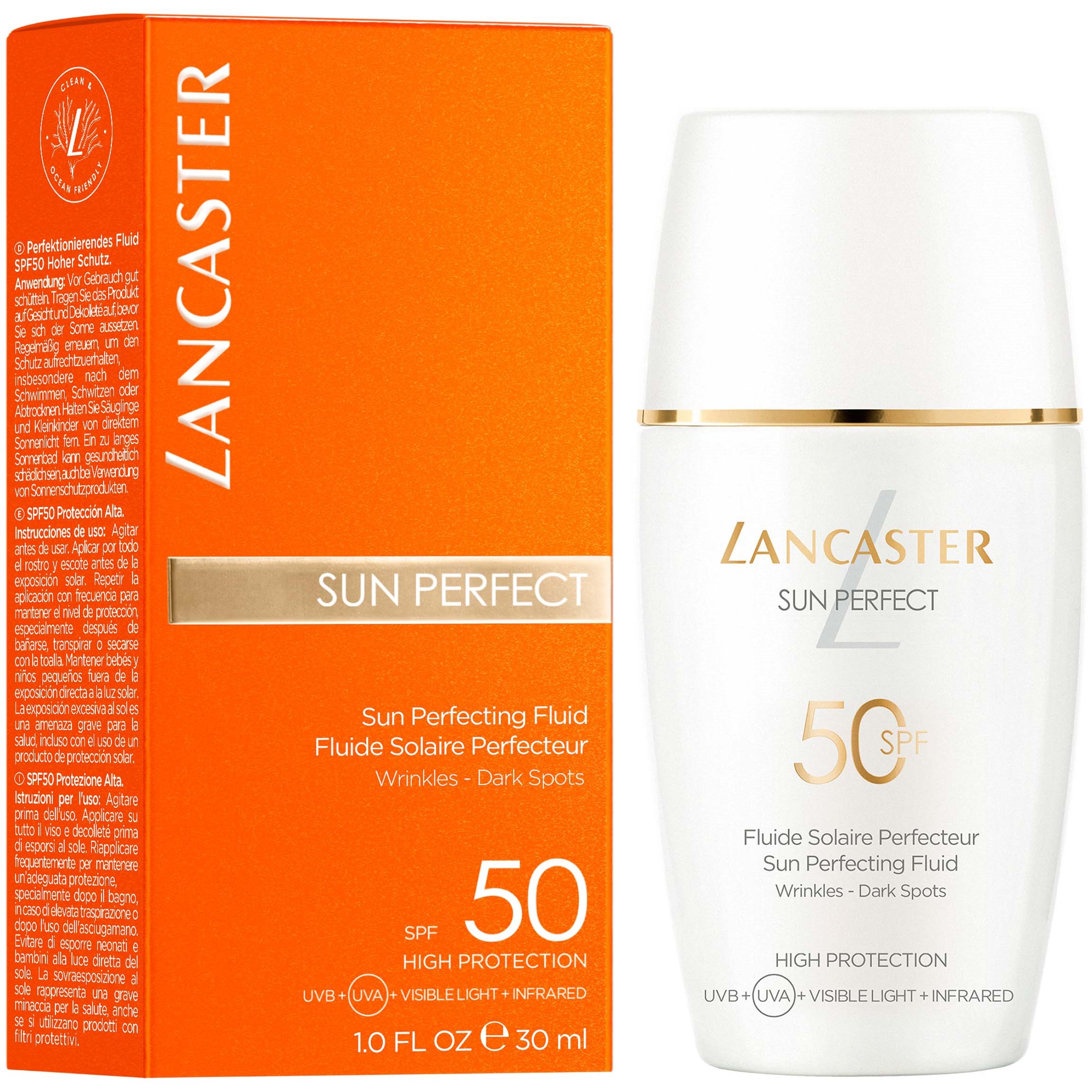 Alternativ bild 1 för Lancaster Sun Perfect Sun perfecting fluid spf50