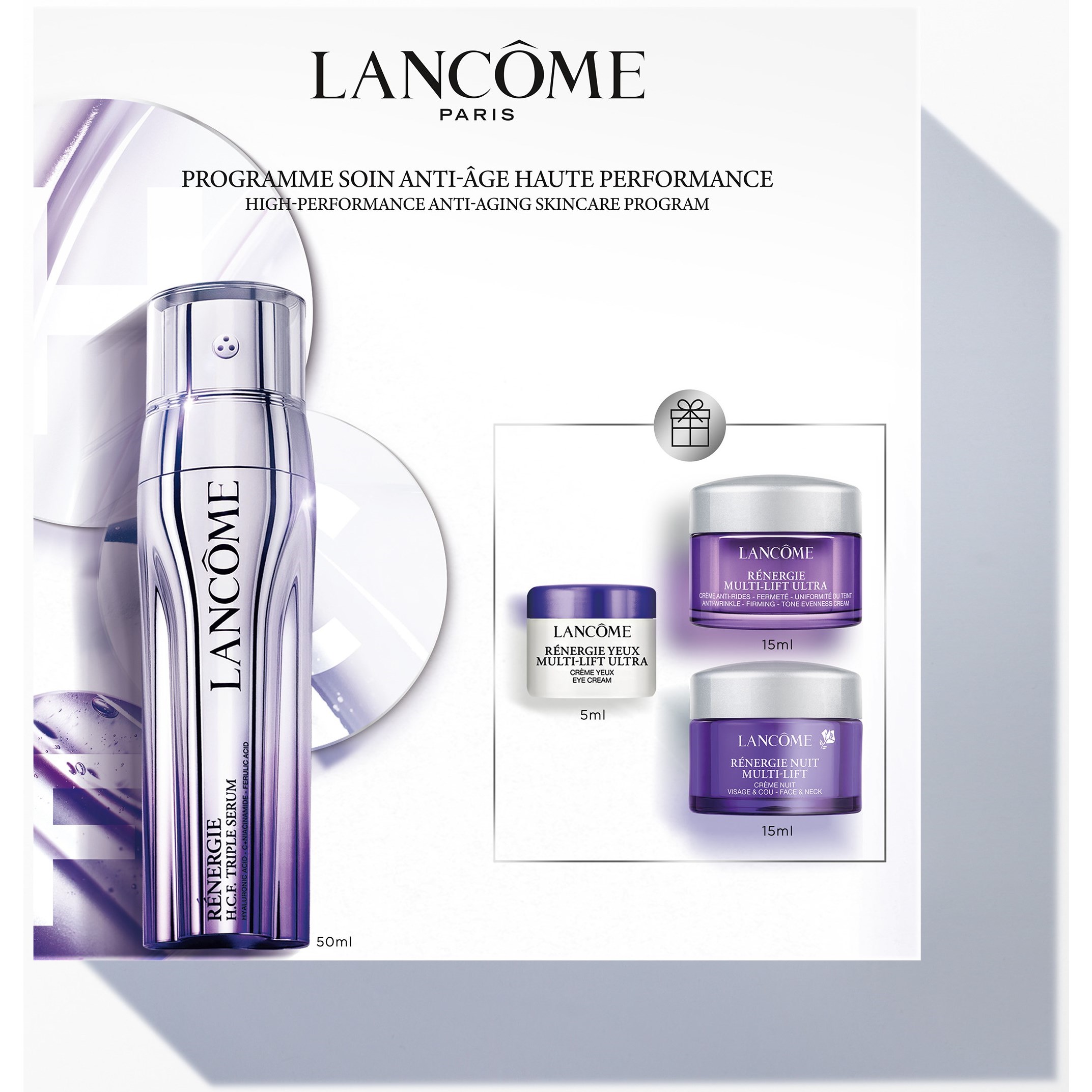 Lancôme Renergie Multi-Lift High-performance anti-aging skincare progr