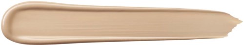 Ein beige Make-up-Grundierungstest mit abgerundeten Kanten und streifiger Anwendung.