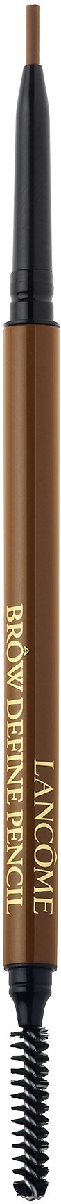 En ögonbrynspensel med en spiralborste i ena änden, märkt 'LANCÔME' och 'BROW PERFECTOR' i guldig text.