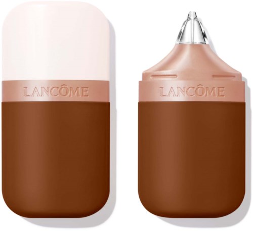 Lancôme-sminkprodukt med en rosa och brun behållare, formad som läppstift eller foundationstick.