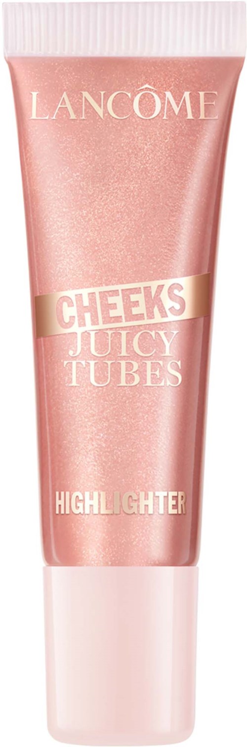 En rosa tube fra Lancôme Cheeks Juicy Tubes highlighter med hvit hette.