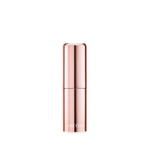 Ett slankt, rosa läppstiftfodral med glänsande yta och märket 'Lancôme' längst ner.