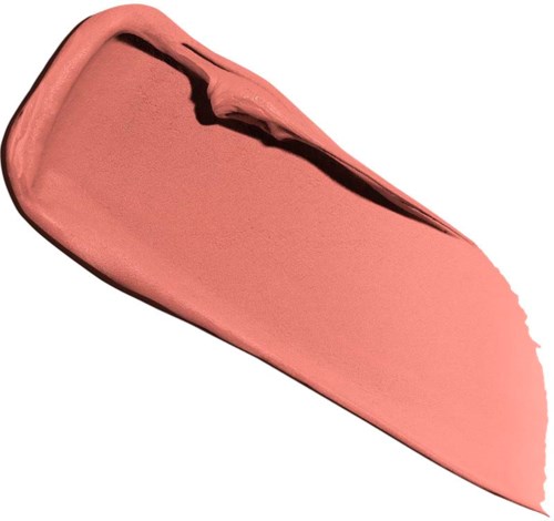 Ett rosa sminkproduktstänk med kurvad form och slät textur.