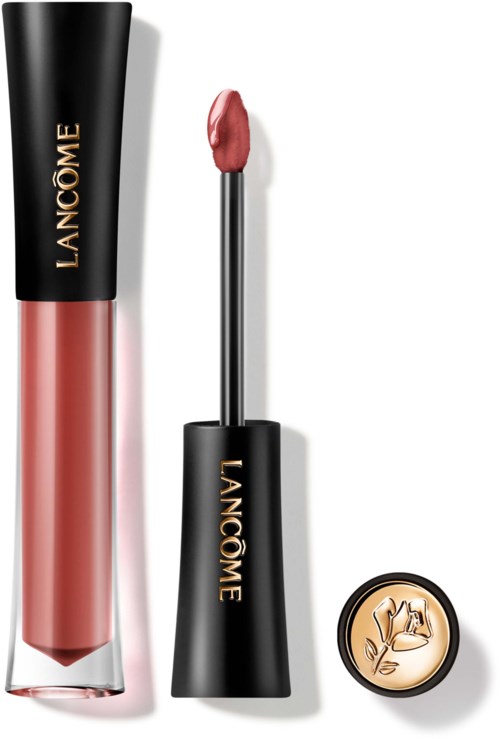 Lippenbalsem tube met zwarte dop, applicator met roze glans en een klein ronde gouden doos.