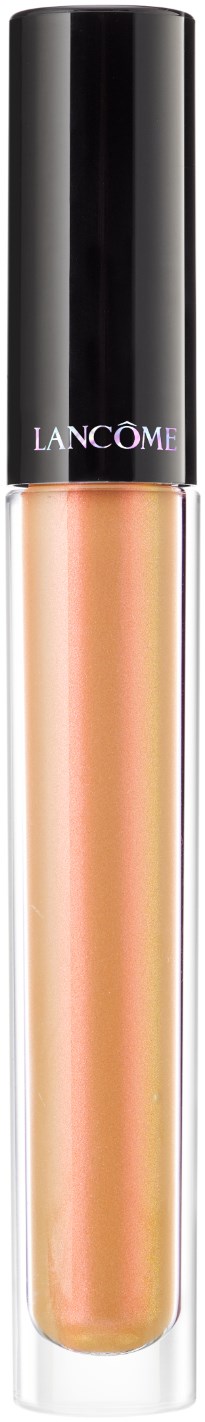 Ett rör med svartlock och beige vätska inuti, märkt med 'LANCOME'.
