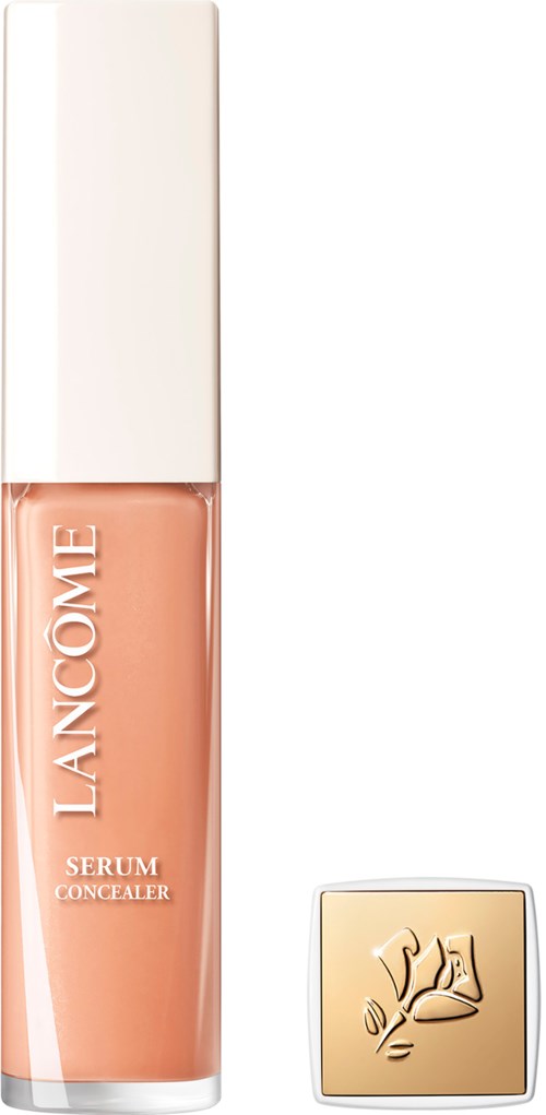 Beige putki Lancôme-sarjasta, jossa valkoinen korkki ja kultainen logo alhaalla.