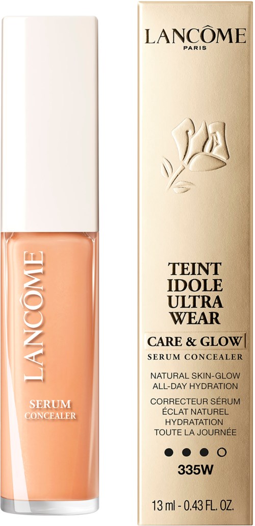 Lancôme-seerumi ja sen pakkauksen tieto ja logo.