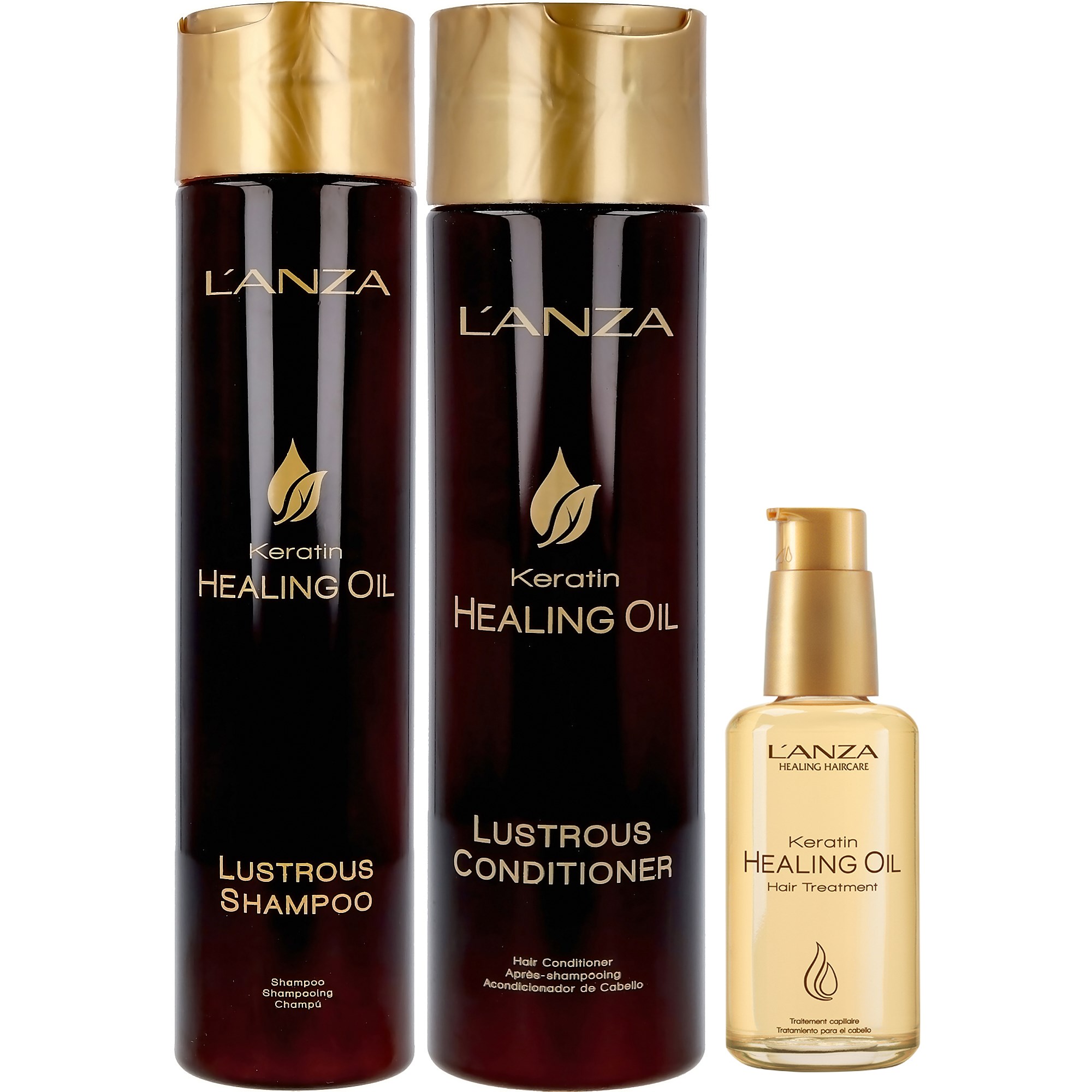 Lanza Healing Oil Bundle Shampoo 300 ml & Conditioner 250 ml & Tr