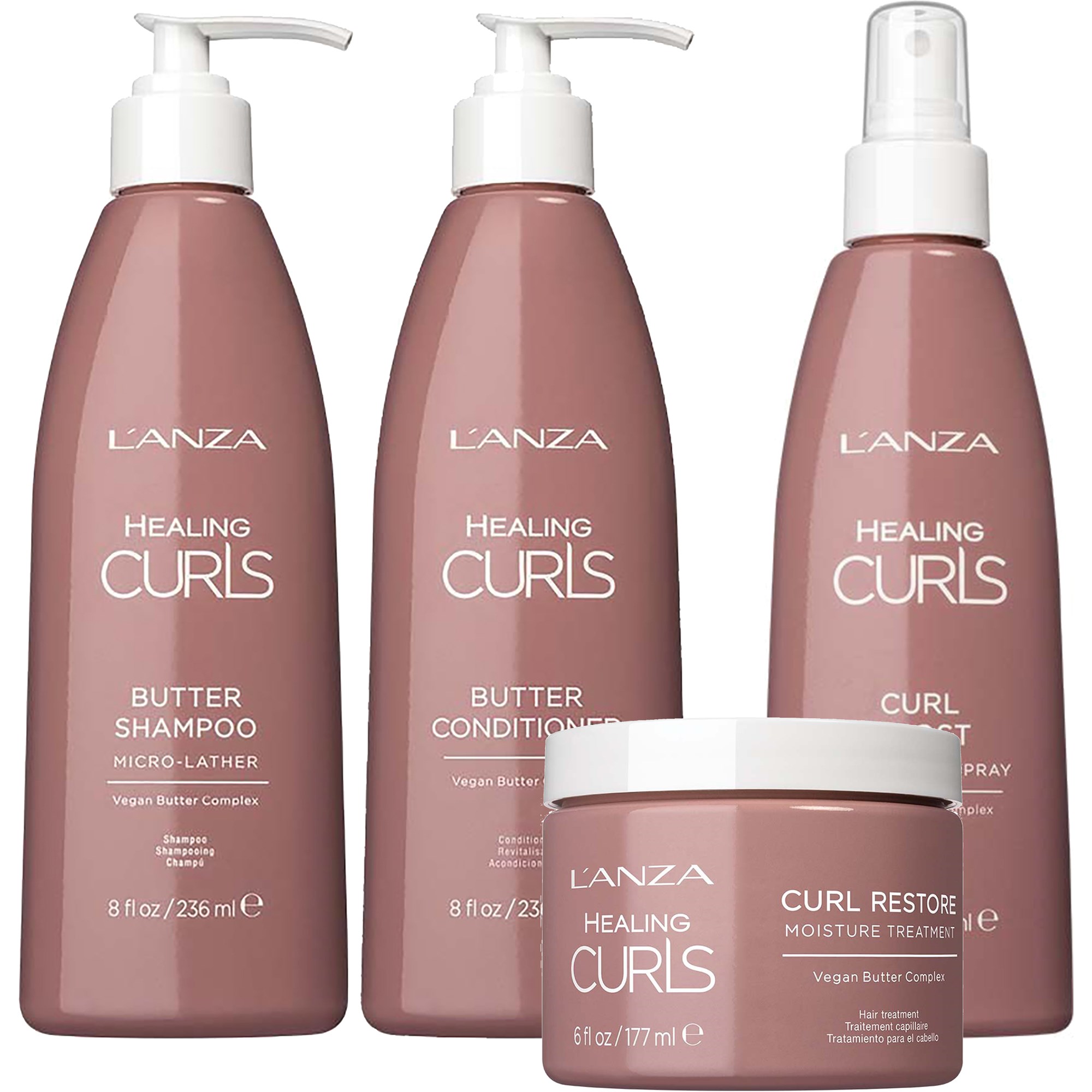 Lanza Healing Curls Bundle Shampoo 236 ml & Conditioner 236 ml &