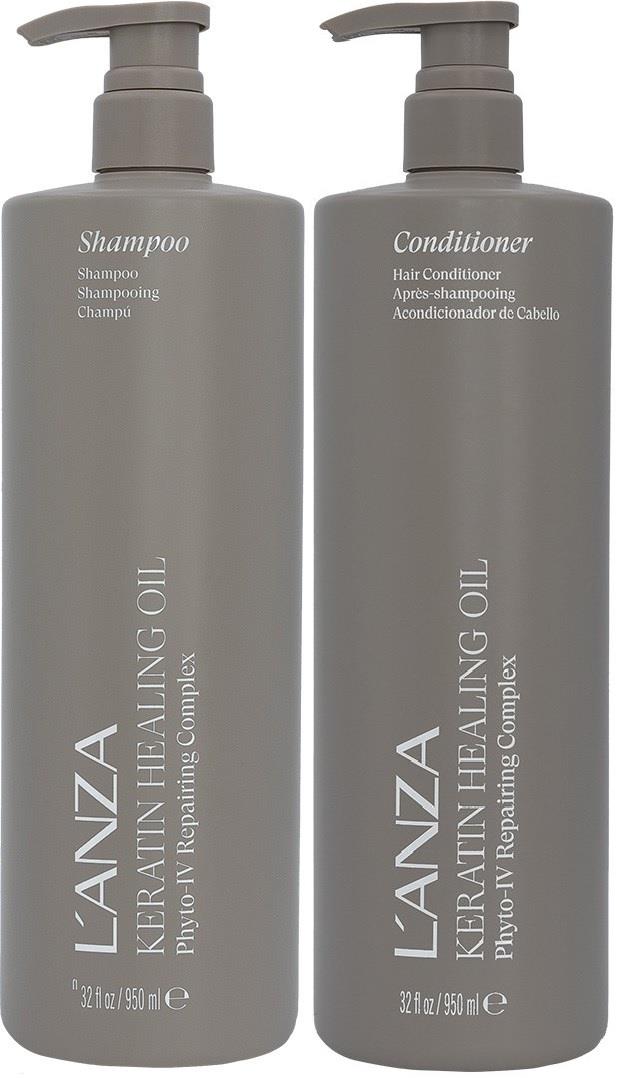 Lanza Keratin Healing Oil Bundle Shampoo 950 ml & Conditioner 950 ml