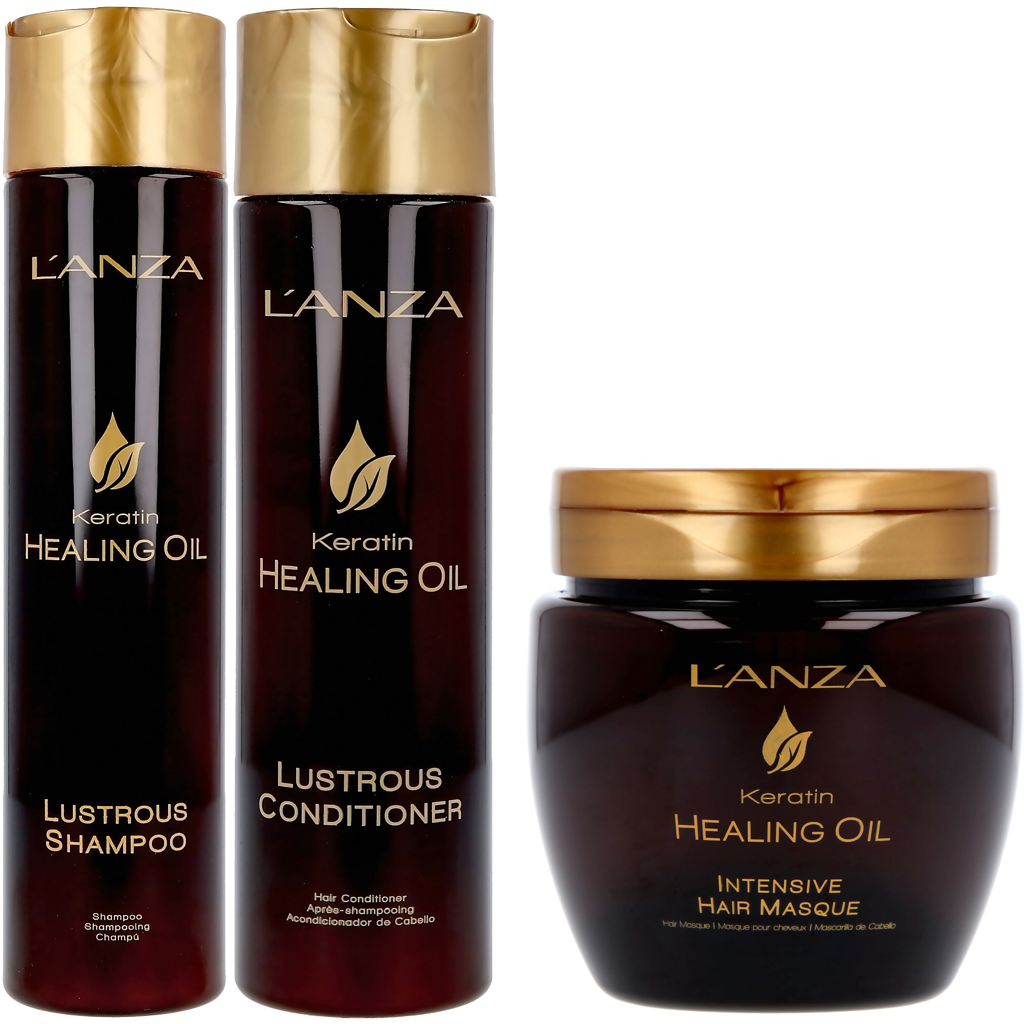 Lanza Healing Oil Bundle Shamoo 300 ml & Conditioner 250 ml & Mas