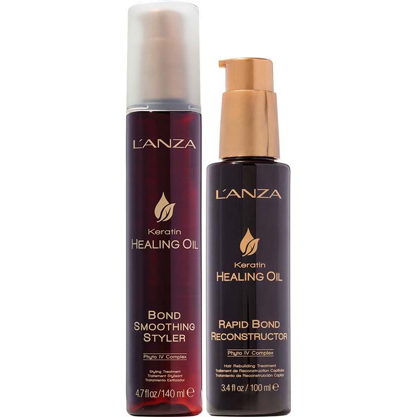 Lanza Healing Oil Bundle Styling Treatment 140 ml & Rebuilding Tr