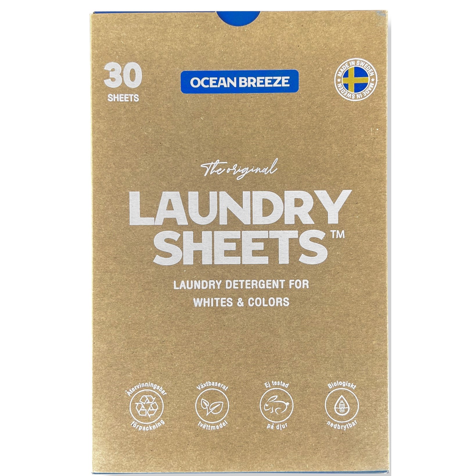 Laundry Sheets Laundry Detergent Ocean Breeze 30 Sheets 30 st