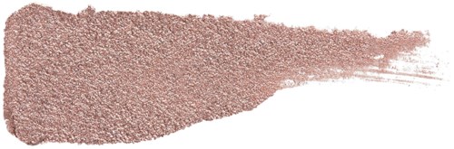 En smet av ljusbrun makeup med en något mörkare kant, utbredd på en svart bakgrund.