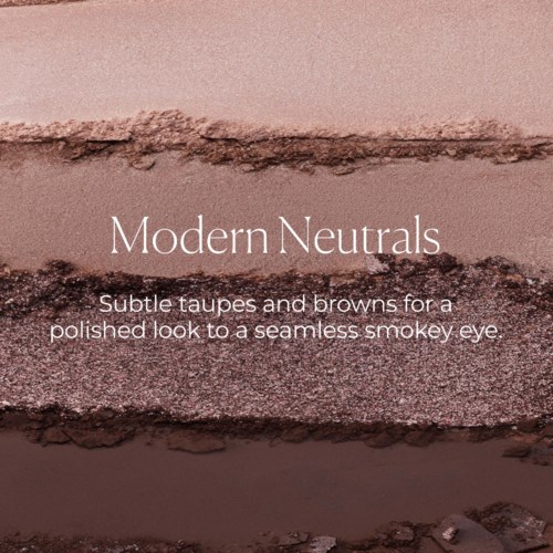 Tekst der beskriver nuancer af taupe og brunt til en poleret, smoky øjenmakeup.