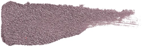 En bred, gråaktig brun streck med texturerat topp och avsmalnande ände på vit bakgrund.